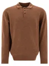 Beams Wool Polo Shirt Polo Shirts Brown In Brown