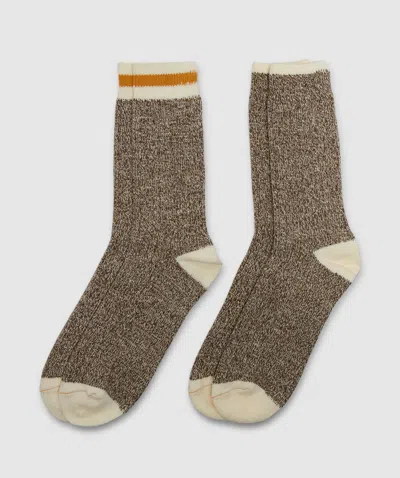 Beams Plus Rag Socks In Khaki