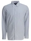 Beams Plus Cotton Striped Shirt In Gray