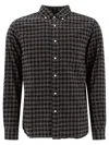 Beams Gray B.d. Gingham Check Shaggy Shirt In Grey