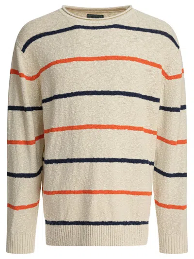 BEAMS BEAMS PLUS STRIPED CREWNECK SWEATER