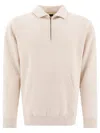Beams Plus Half Zipper Sweatshirt In Pink