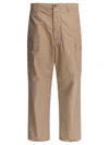Beams Plus Cotton Beige Trousers In Brown