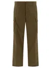 Beams Plus Mid-rise Cargo Trousers With Adjustable Drawstrings In Green