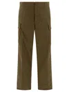Beams Plus Mid-rise Cargo Trousers With Adjustable Drawstrings In Green