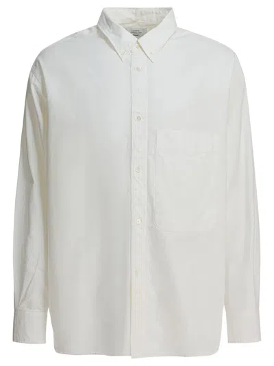 Beams Plus White Cotton Shirt In Multi