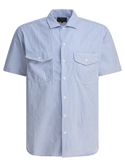 Beams Plus "work" Shirt In Blue