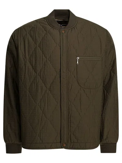 Beams Quilted Nylon Jacket Jackets And Coats Green In Brown