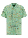 Beams Printed Shirt Shirts Green