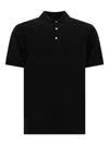 Beams Short-sleeve Cotton Polo Shirt In Black