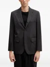 Beams Single-breasted Flap-pocket Blazer In Black
