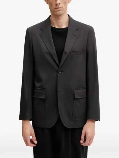 Beams Single-breasted Flap-pocket Blazer In Black