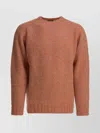 Beams Soft Knitwear With Ribbed Cuffs And Hem In Pink