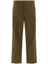 Beams Plus Mid-rise Cargo Trousers With Adjustable Drawstrings In Green