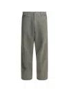 Beams Plus Painter Grey Cotton Linen Work Pants In Gray