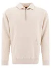 Beams Plus Half Zipper Sweatshirt In Pink