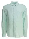 Beams Linen Solid Shirts Green In Green