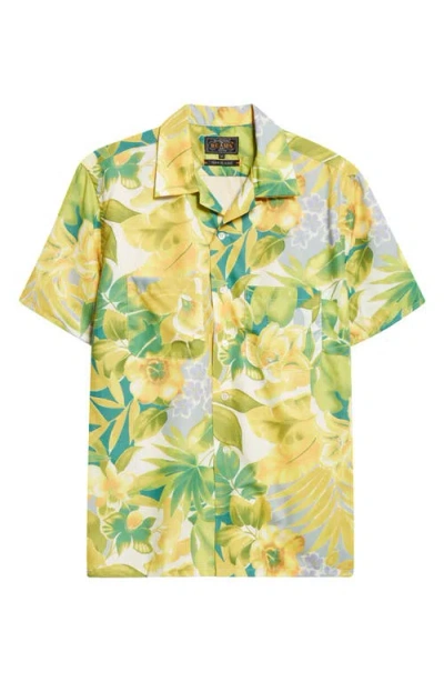 Beams Tropical Print Camp Shirt In Multi