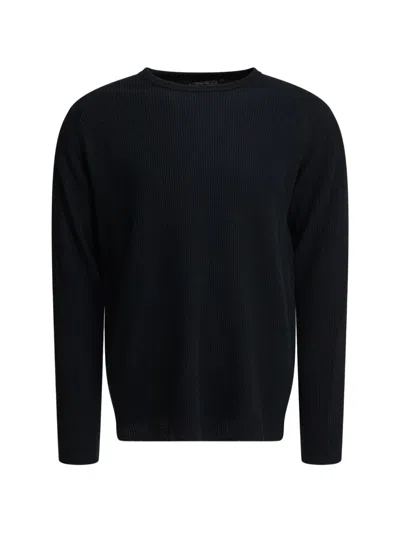 Beams Waffle-texture Long-sleeve T-shirt In Black
