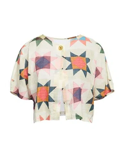 Beams Woman Shirt Beige Size 0 Cotton In Multi