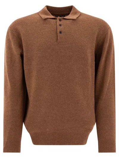 Beams Brown Three-button Polo