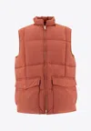 Beams Plus Oxford Nylon Sleeveless Down Jacket In Animal Print