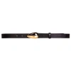 Bean Belt In Black Leather/gold