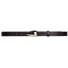 Bean Belt In Black Leather/silver