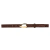 Bean Belt In Brown Suede/gold