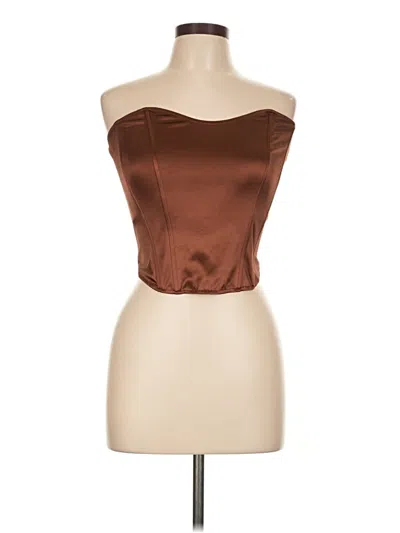 Pre-owned Bear Dance Sleeveless Blouse In Brown