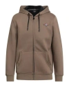 Bear Man Sweatshirt Brown Size Xxl Viscose, Nylon, Elastane In Brown