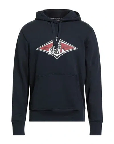 Bear Man Sweatshirt Midnight Blue Size L Cotton