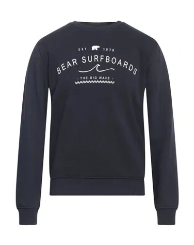 Bear Man Sweatshirt Navy Size Xl Cotton, Polyester