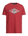 Bear Man T-shirt Brick Red Size Xl Cotton