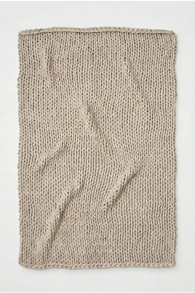 Bearaby Cotton Knitted 5-lb Weighted Travel Blanket In Driftwood At Urban Outfitters