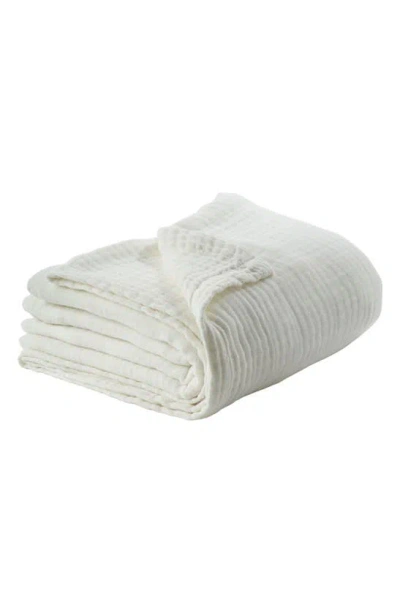 Bearaby Muslin Cocoon Throw Blanket In Cloud White