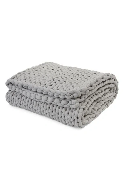 Bearaby Weighted Knit Blanket In Moonstone Grey