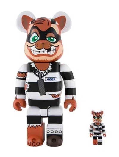 Pre-owned Bearbrick Bait X Teenage Mutant Ninja Turtles Scratch 100% & 400% Figure Set In Black