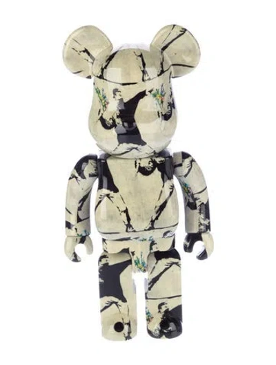 Pre-owned Bearbrick Banksy Flower Bomber Girl 400% In White