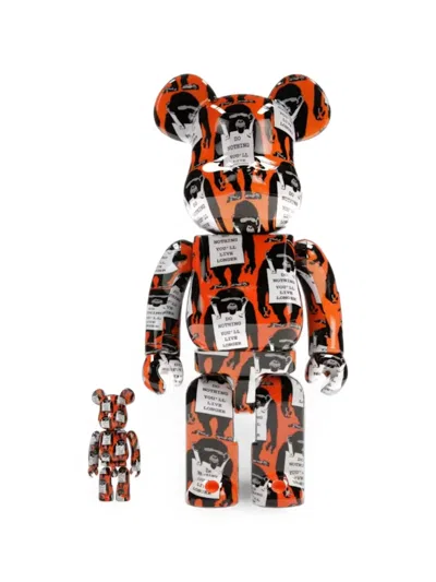 Bearbrick Monkey Sign  Set In Orange
