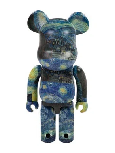 Pre-owned Bearbrick Vincent Van Gogh The Starry Night 1000% Figure In Blue