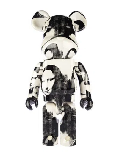 Pre-owned Bearbrick X Andy Warhol "double Mona Lisa" 1000% In Black/neutrals