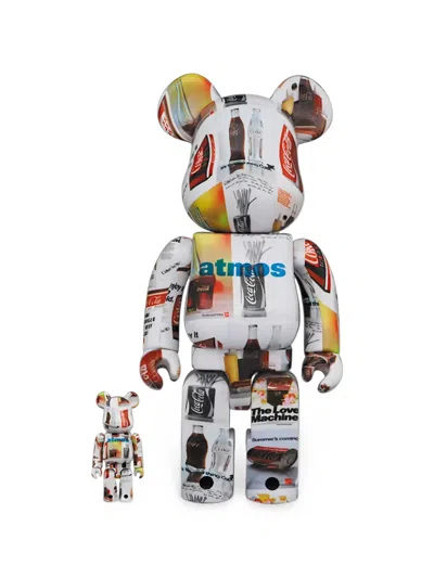 Bearbrick X Atmos X Coca-cola Type-5 Collectibles (7cm And 28cm) In Multi