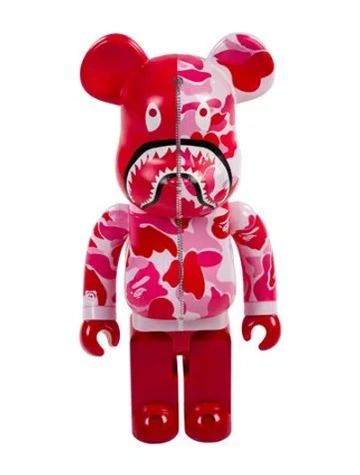 Pre-owned Bearbrick X Bape Pink Camo 1000% Figure