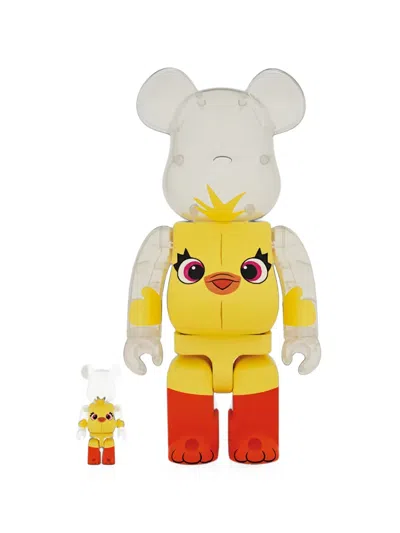 Bearbrick X Disney Pixar Toy Story 4 Ducky 100% 400% Figurine Set In Yellow