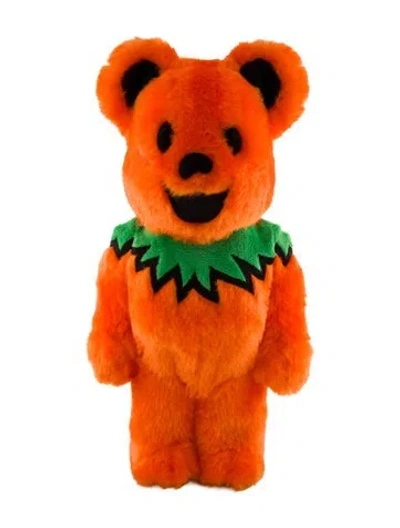Pre-owned Bearbrick X Grateful Dead Dancing Bear Costume Ver. 400% In Orange
