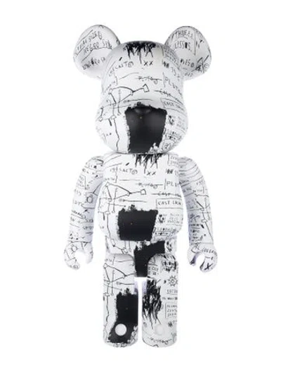 Pre-owned Bearbrick X Jean-michel Basquiat #3 1000% Figure In White