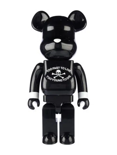 Pre-owned Bearbrick X Mastermind Japan 'too Fast To Live, Too Young To Die' 1000% In Black