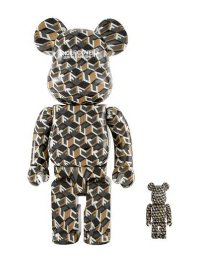Pre-owned Bearbrick X Medicom Undercover Fuck 100% & 400% Set In Brown/neutrals