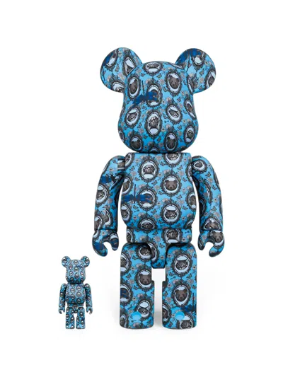 Bearbrick X Robe Japonica Mirror Set In Blue